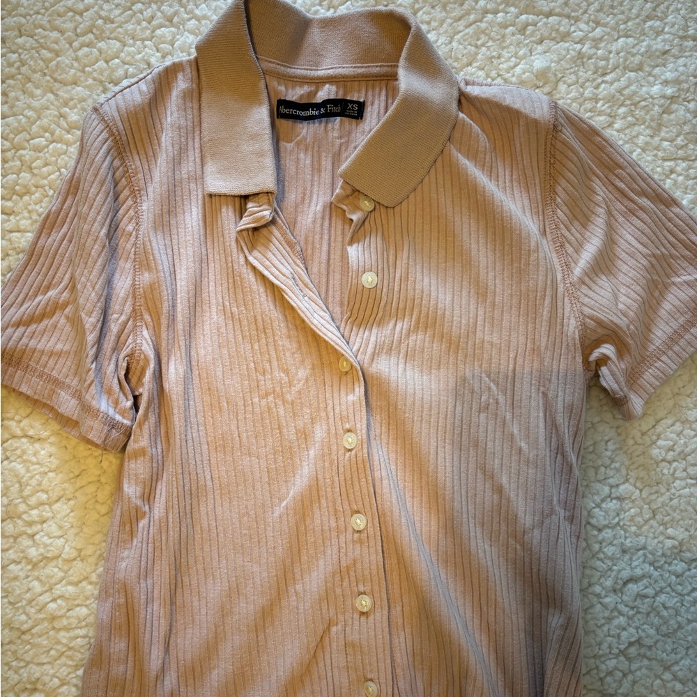 Muted Pink Abercrombie Button Down Cute Top!